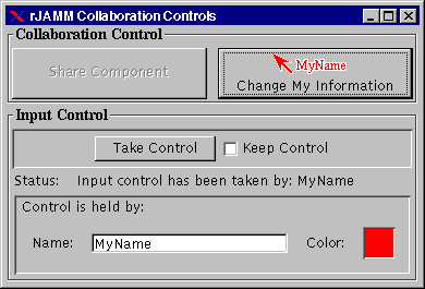 Figure 6. Collaboration Control window.
