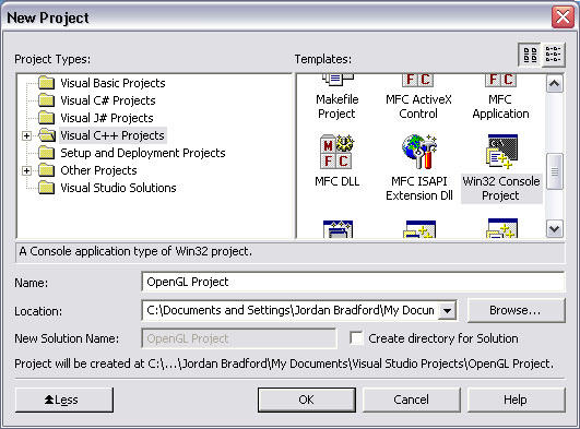 Create a Win32 Console Project