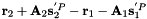 $ {\bf r}_2+{\bf A}_2{\bf s}_2^{'P}-{\bf r}_1-{\bf A}_1{\bf s}_1^{'P} $