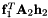 $ {\bf f}_1^T{\bf A}_2{\bf h}_2 $