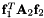 $ {\bf f}_1^T{\bf A}_2{\bf f}_2 $