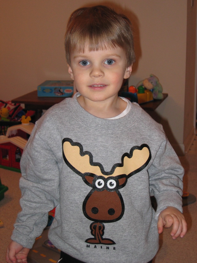I like my new "Moose" sweatshirt.