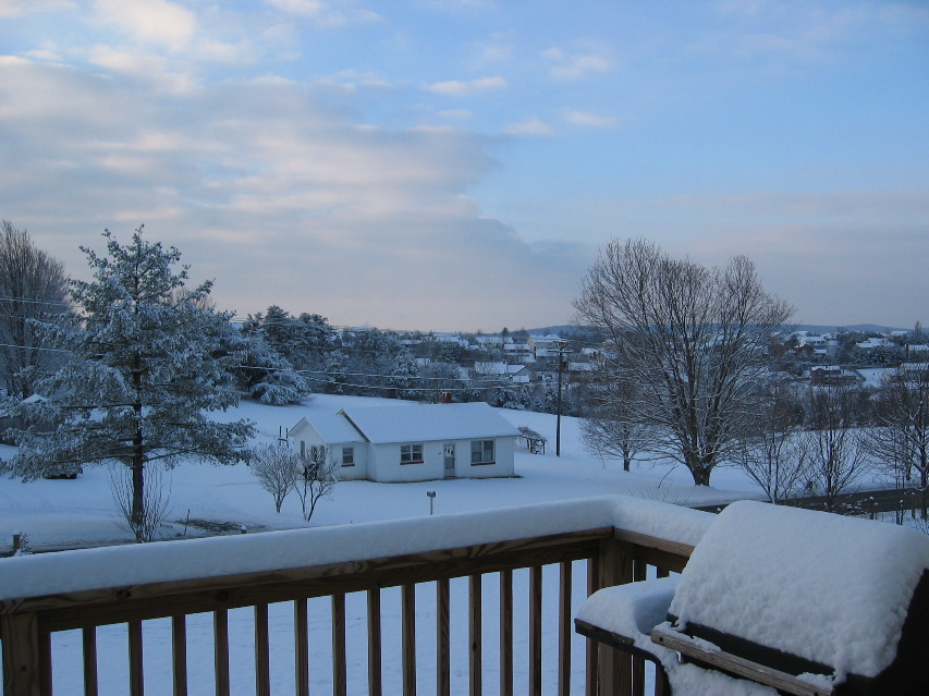 A view from our deck during the months of Jan/Feb.