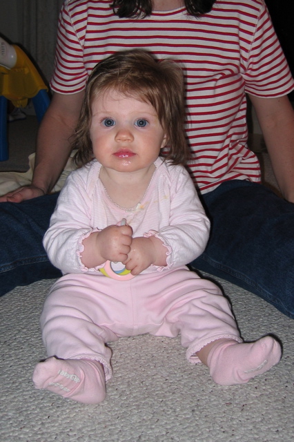 April 12th--first day of sitting up all by myself!