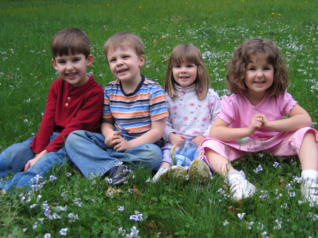 Best buds--Elijah, Drew, Caroline, & Sarah.