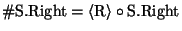 \( \char93 \textrm{S}.\textrm{Right}=\langle \textrm{R}\rangle \circ \textrm{S}.\textrm{Right} \)