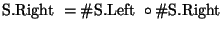 \( \textrm{S}.\textrm{Right }=\char93 \textrm{S}.\textrm{Left }\circ \char93 \textrm{S}.\textrm{Right} \)